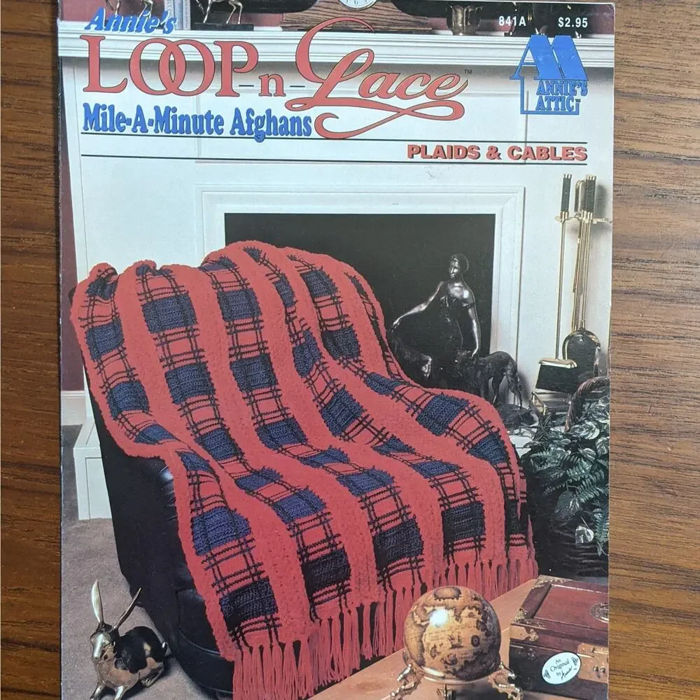 2 Loop-n-Lace Mile-A-Minute Afghan Pattern Pamphlets